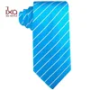 Fashion Hand Made OEM Custom Design 100% Silk Blue Stripe Tie
