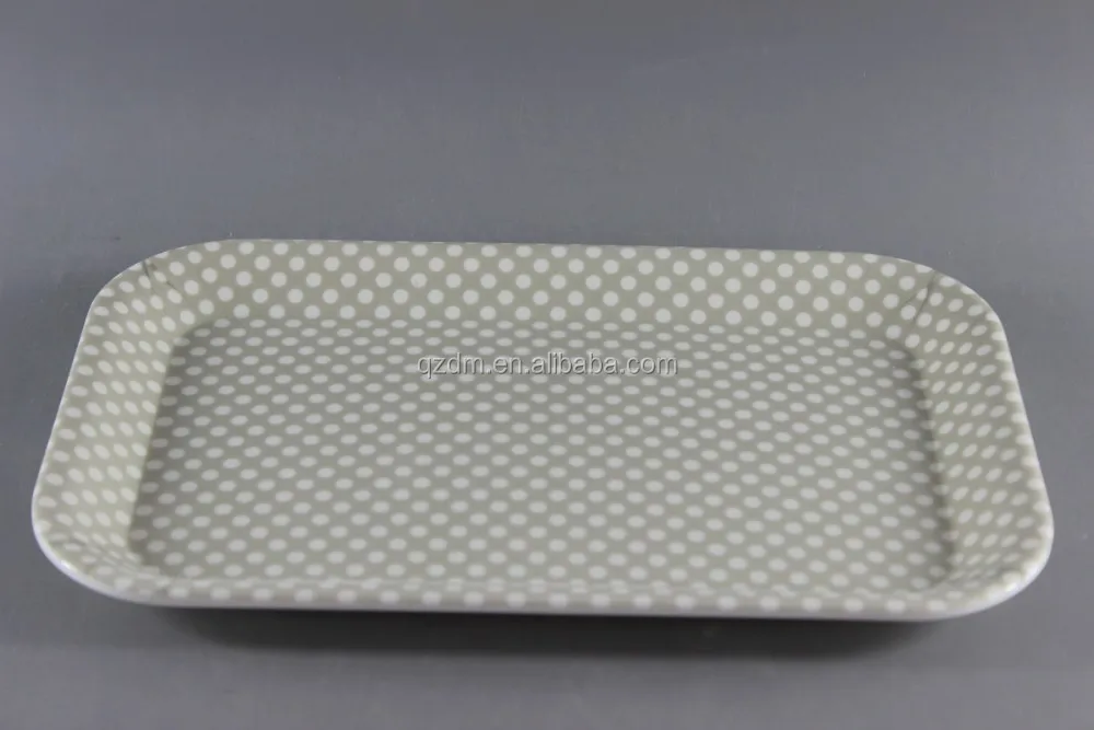 High Quality Melamine Rectangle Serving Tray For Decoration