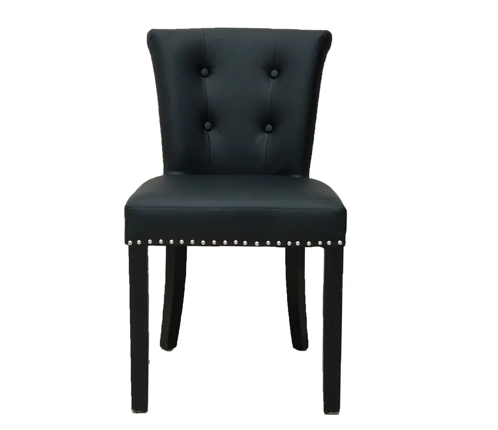 Modern Design Wooden Frame Fabric And Leather Dining Chairs For