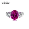 Wholesale ruby cz stone sterling silver rings for women jewellery