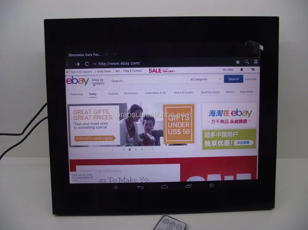 15'' Inch Wifi Cloud Digital Photo Frame Android App,Email,Facebook