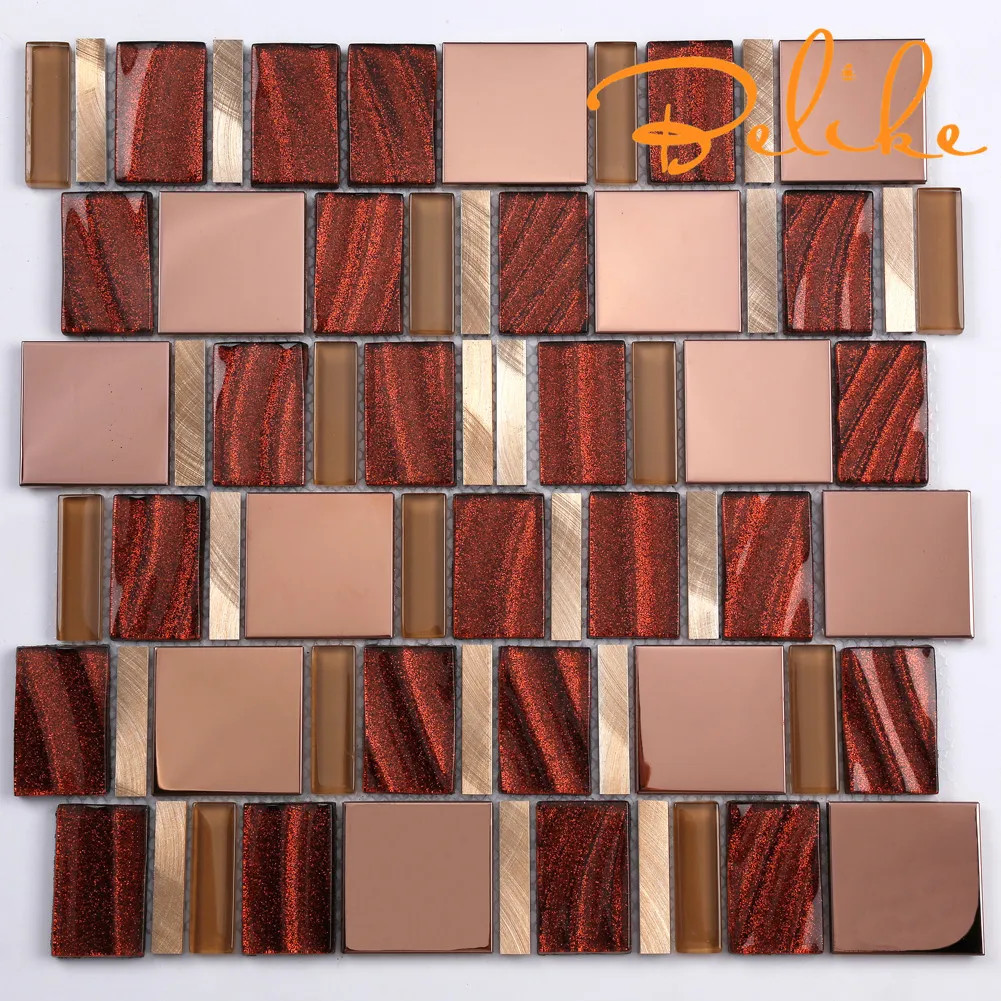 Glass Mosaic Tile Home Decor Featured Wall Tile Kitchen Backsplash