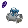 10 Inch Double seat structure Split Body Forged Steel SoftOperated Trunnion top entry Ball Valve cf8m 1000 wog 4 bolts