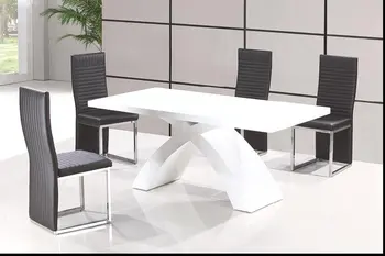 Mdf High Gloss Modern Wooden Dining Table Sets Luxury Mdf High Gloss Modern Wooden Dining Table Sets