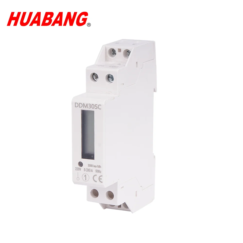 220 V 5 un kWh Meter 1 Phase Electric Meter Din-Rail Electric Meter rail DIN 30 