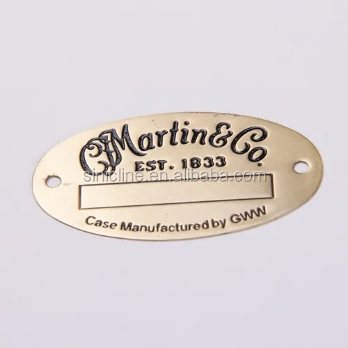 Sinicline Dull Gold Metal Tag Custom Logo Metal Label For Clothing ...