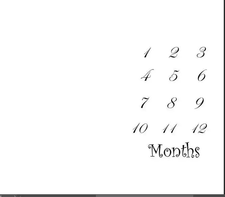 高品质的数字印刷婴儿每月里程碑毯