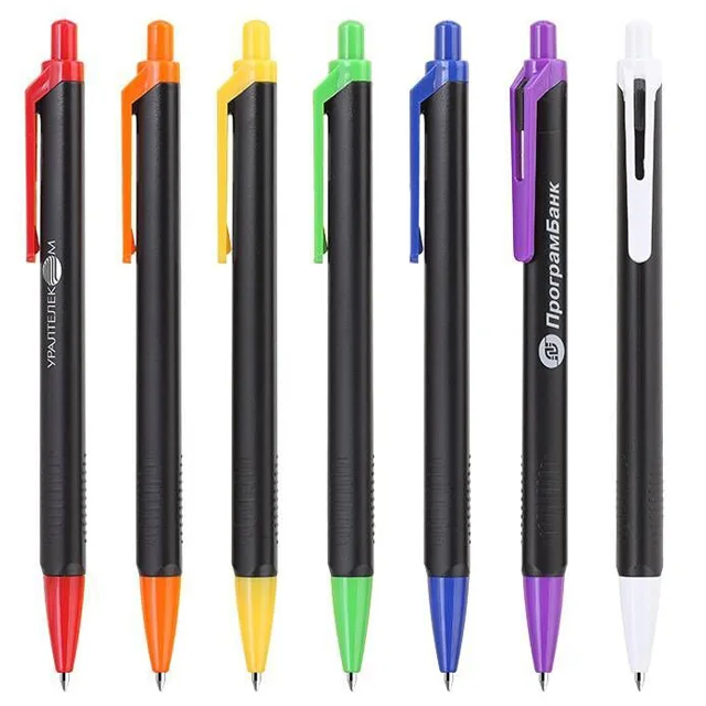 Premium Gift Black Barrel Triangular Plastic Ballpoint Pen As Office ...