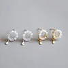 2018 Elegant Korean model Cultured Pearl 925 Silver Earrings for women