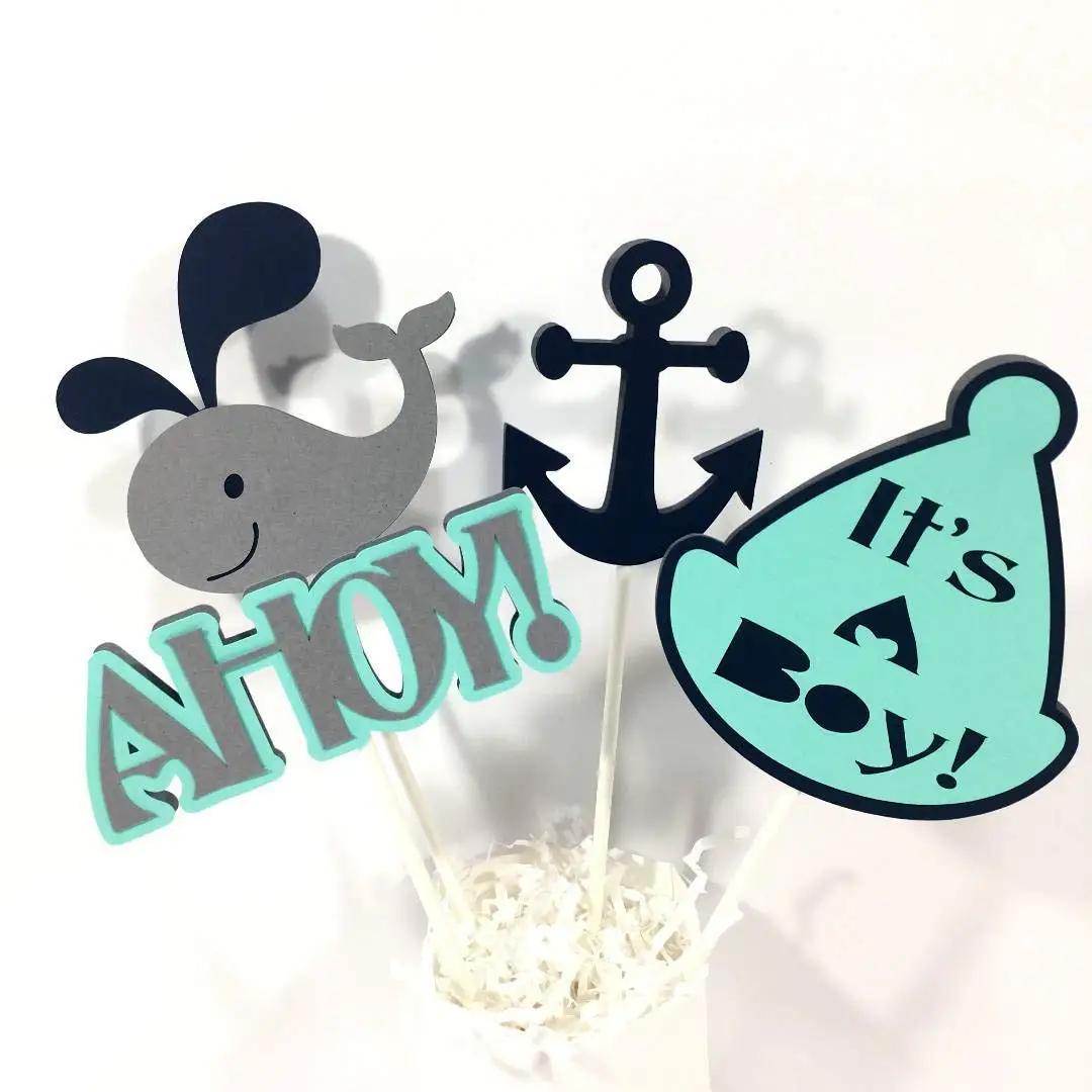 Buy Ahoy It 39 S A Boy Nautical And Whale Baby Shower Centerpiece