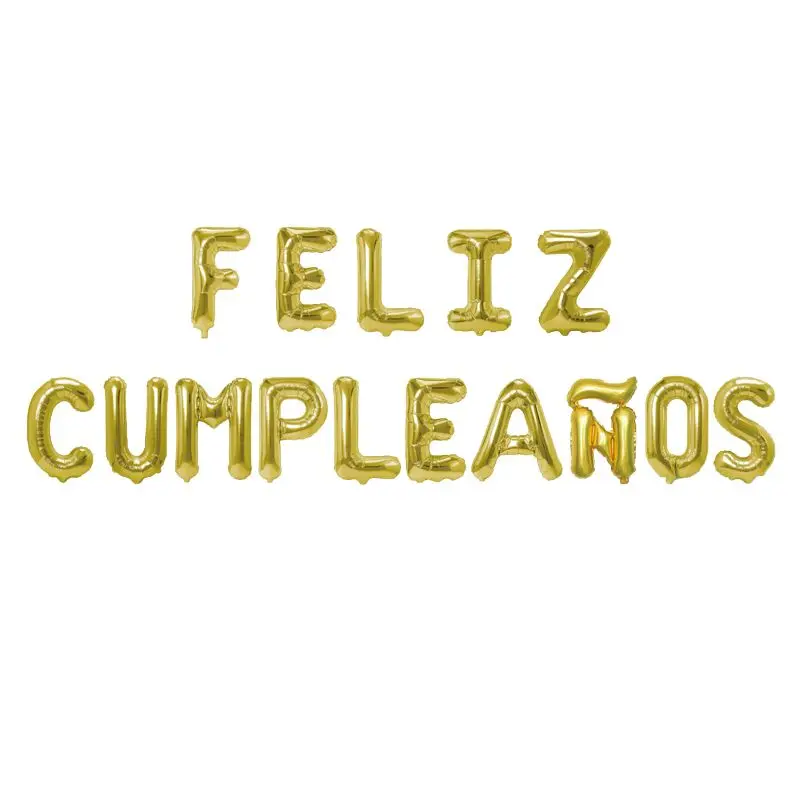 卸売16インチfelizcumpleanosお誕生日おめでとうスペイン語の手紙ヘリウム箔バルーンセット Buy Cumpleanos Cumpleanos バルーン ホイルバルーンスペイン Product On Alibaba Com