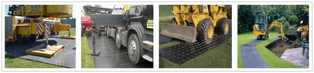 1/2 inch thick recycled polyethylene portable ground protection mat road cover mat