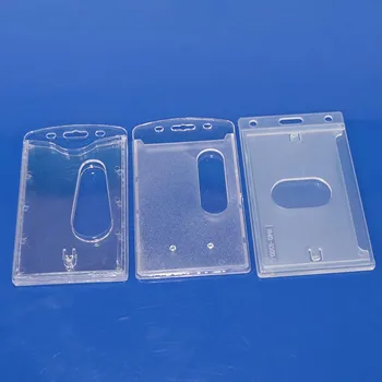 holder card plastic clear badge transparent hard dual side newest factory larger alibaba