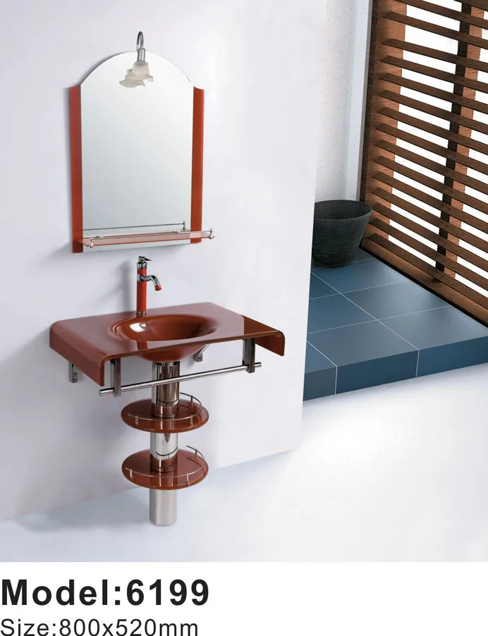 Decorative Face Wash Basin Bathroom Glass Basin Glass Basin