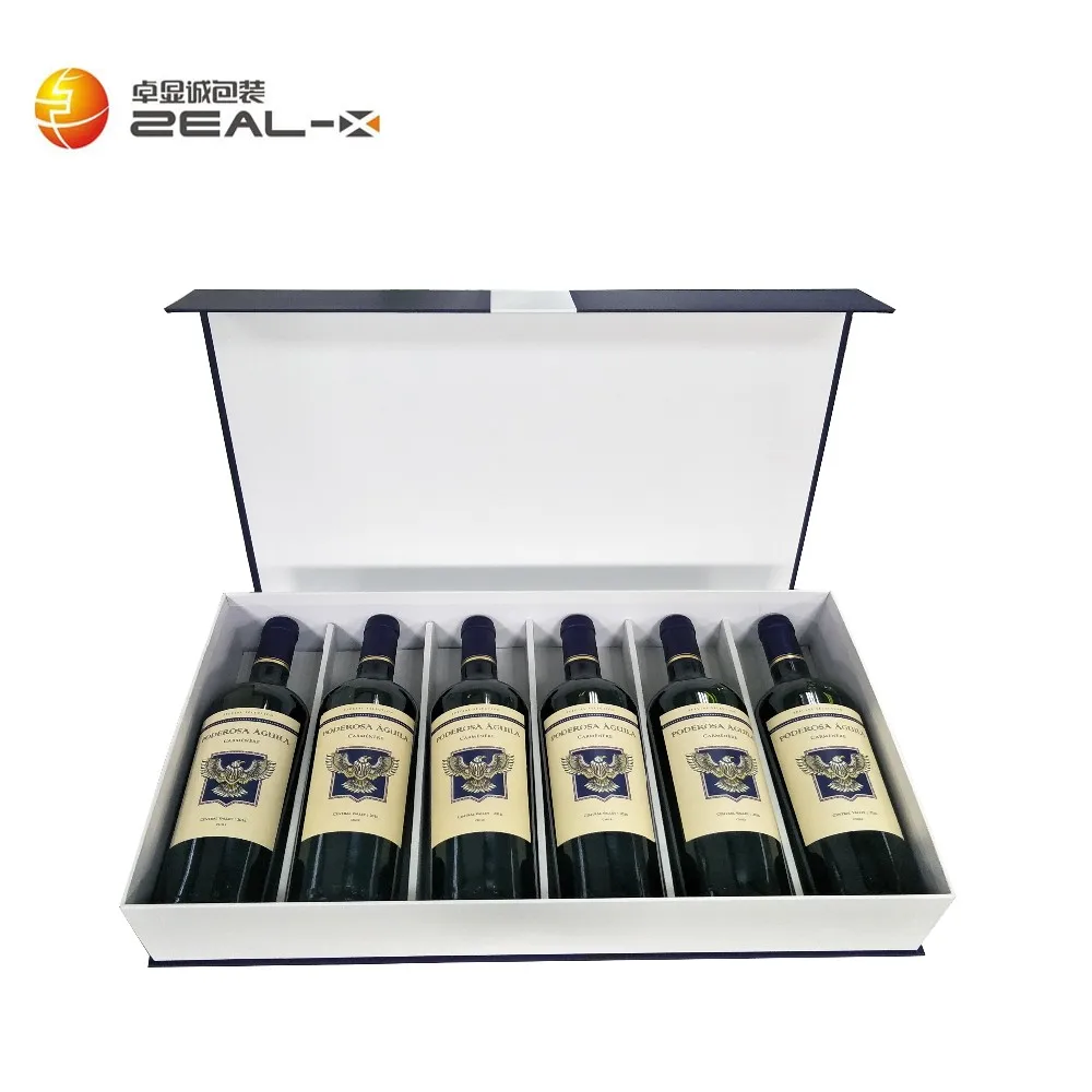 High Quality Printed Cardboard Wine Gift Box For 6 Bottles Wine Buy