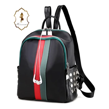 Oxford Backpack With Rivet Decoration Backpack With Speaker And