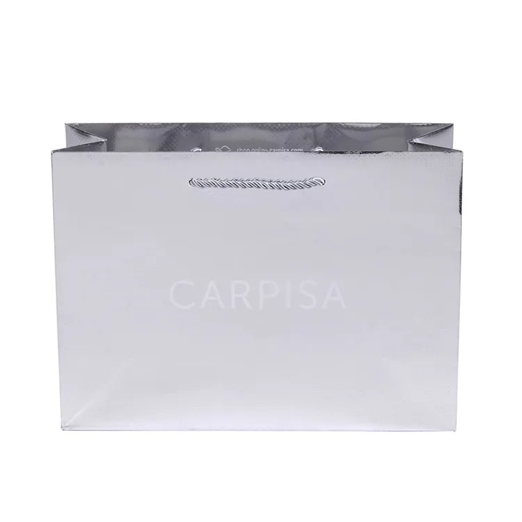 Promotional Fashionable Folding Recyclable Luxury Shopping Gifts Double Handle Paper Bag