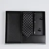 Black Genuine Leather Wallet&Tie&Pen&Cufflink Gift Set for Man with OEM Logo