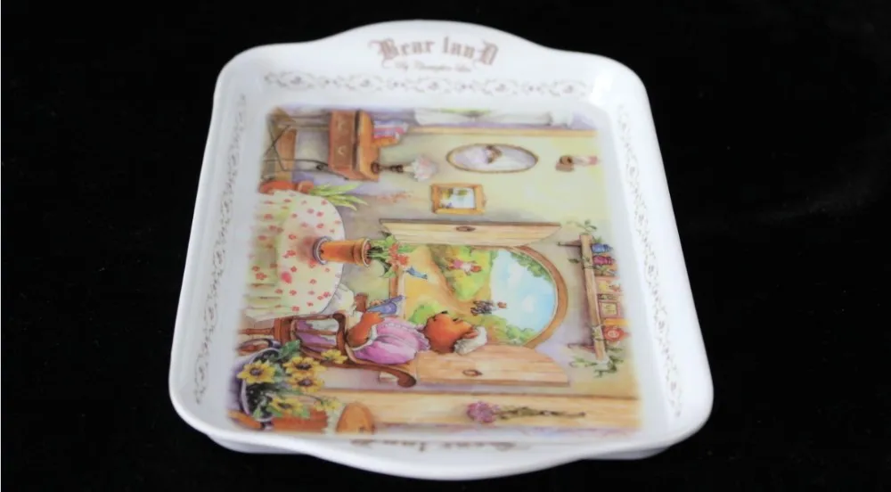 100%melamine little bear meal tray