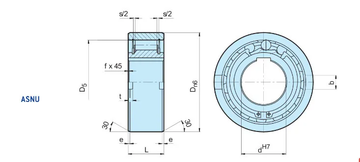 ASNU50 ASNU 50 TFS50 One Way Clutch Bearing with 40mm Bore 538Nm Torque and P0 Precision for Industrial Applications