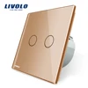 LIVOLO VL-C7 led 240V dual slide switch and dimmer touch switch