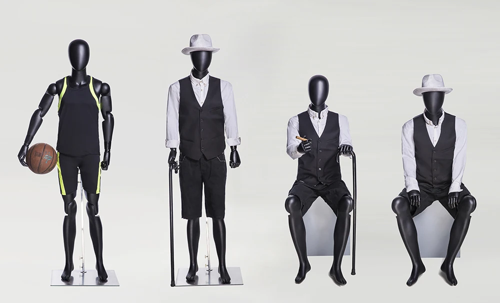 Hm01-g Full Body Male Mannequins Movable Arms Adjustable Joints ...