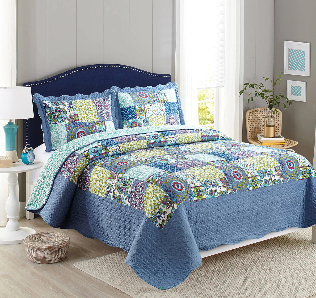 Polyester Filled Patchwork Microfiber Fabric Comforter Quilts Buy