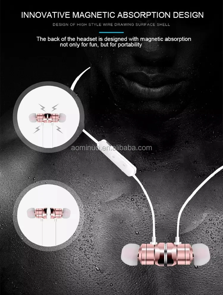 X3 sport wireless earbuds Sweatproof Music Stereo Earphone magnetic handset with mic for huawei googphone smart phone - ANKUX.COM