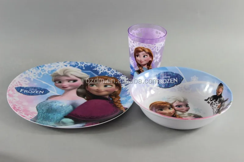 3pcs Melamine dinner set for girl
