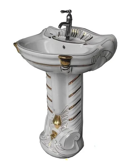 001c Golden Color Size Wash Basin With Stand 001c Golden Color Size Wash Basin With Stand