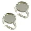 Size : 14mm high quality plated custom design flat round brass bezel ring base 245721