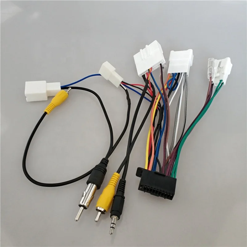 22 Pins Plug Electric Vehicle Wiring Harness With Rca Iso Connector Wire Harness For Car Buy