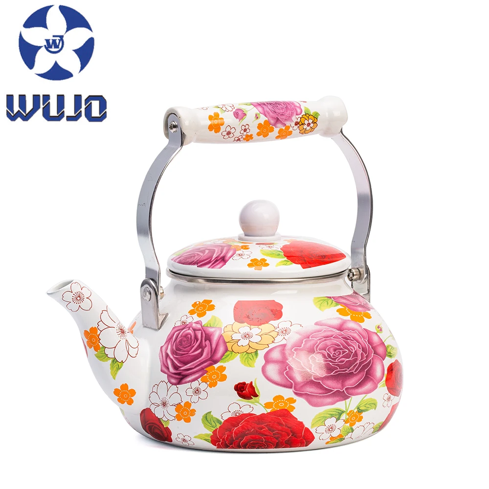 Wholesale 2l Enamel Tea Water Kettle 2.5l Teapot Enamel Kettle With