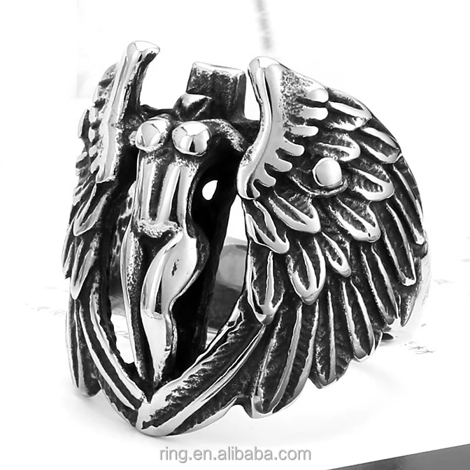 Angel Feather Wing 316L Solid Stainless Steel Pendant Necklace