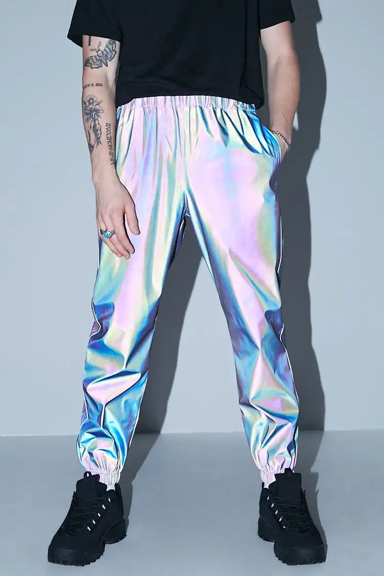 reflective track pants mens