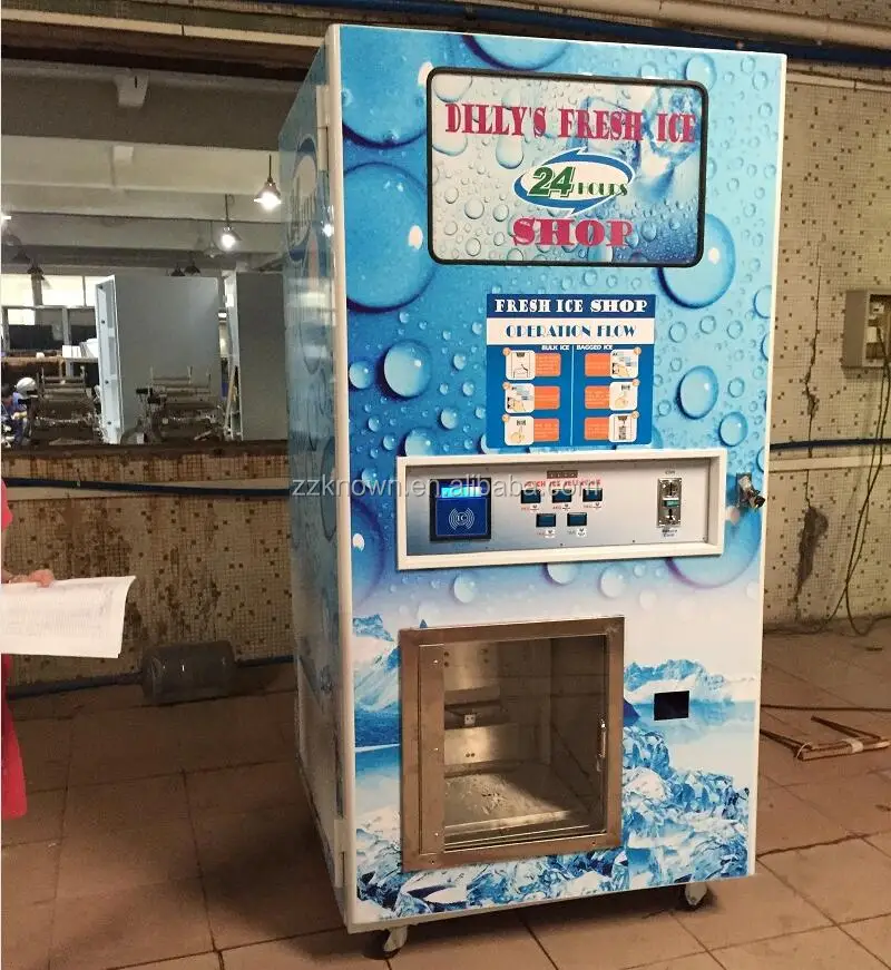 140kg/day Commercial Self Services Ice Cube Vending Machine Ice Vendor