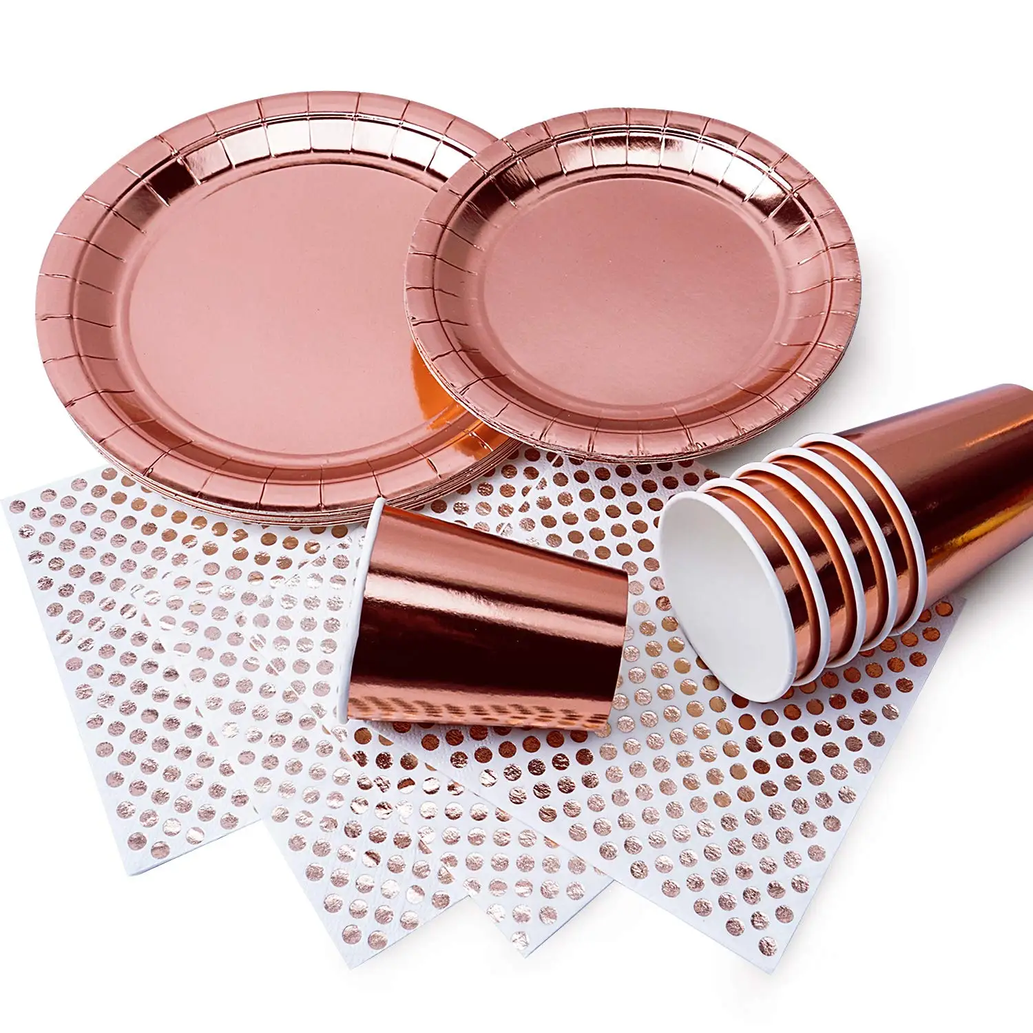 Disposable Party Paper Plates Stripe Dessert Plates 7inch For A Tea