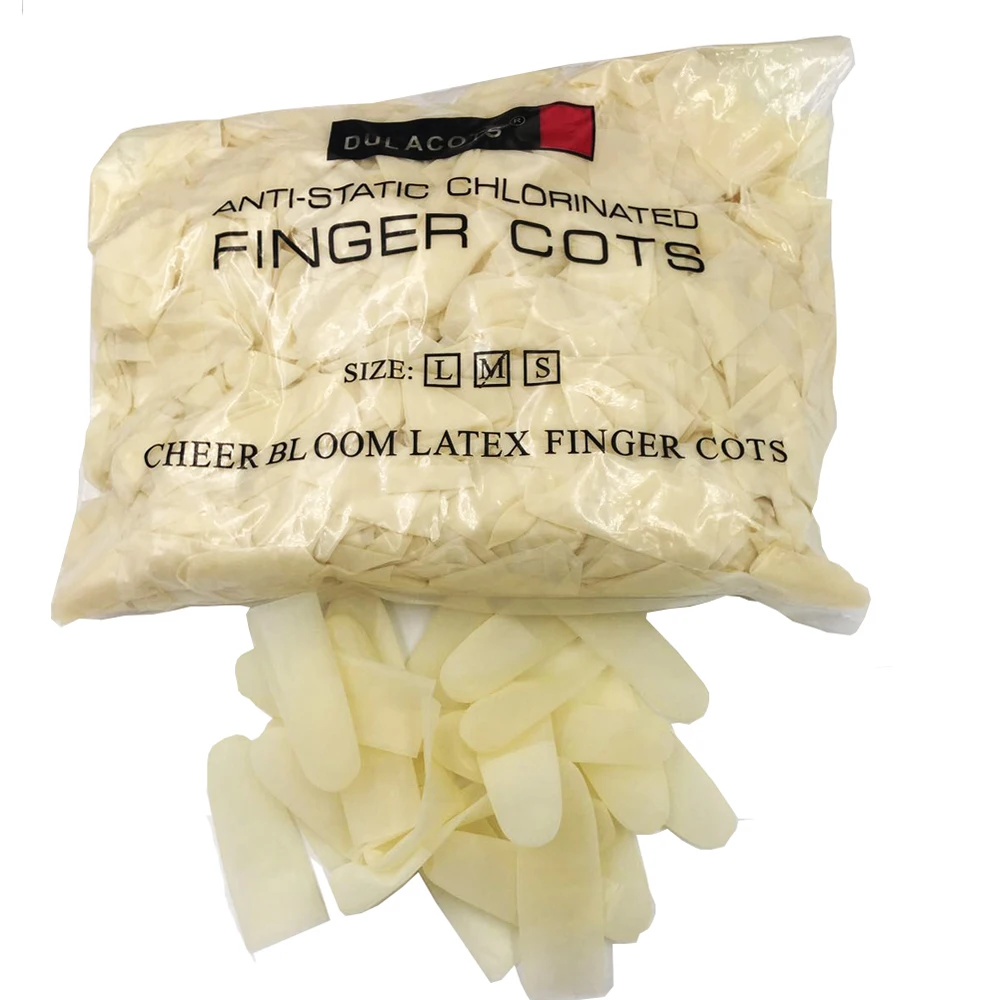 Anti Static Rubber Latex Finger Cots For Tattoo Nail Art White Mini