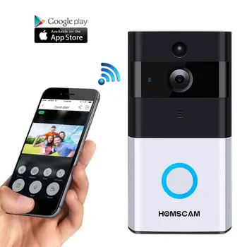 Homscam Wifi Smart Ring Video Doorbell Camera Wireless Doorbell
