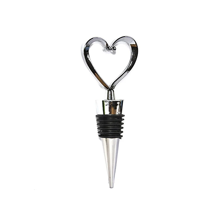 2018 Top Seller New Design Zinc Alloy Love Heart  Shape Wine Stopper Bar Supplies Fresh Plug Bottle  Wedding Favor Decoration Tool