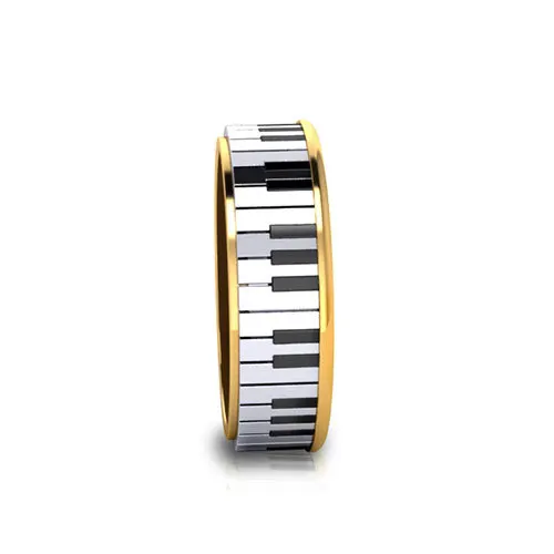 2017 Latest Jewelry 316l Stainless Steel Plated Gold Piano Rings 2017 Latest Jewelry 316l Stainless Steel Plated Gold Piano Rings Men S Wedding