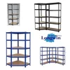 5 level boltless modular industrial shelving system, metal shelving, garage warehouse shelving