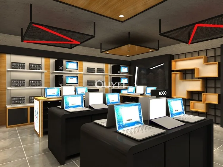 Electronics Store Counter Interior Decoration Design Mobile Phone
