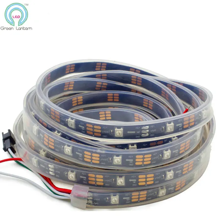 High quality 5V WS2812B Digital RGB LED Strip individually programmable waterproof Strip Lamp flexible addressable RGB lighting