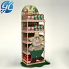 Project order management natural wood food display stand super market display rack