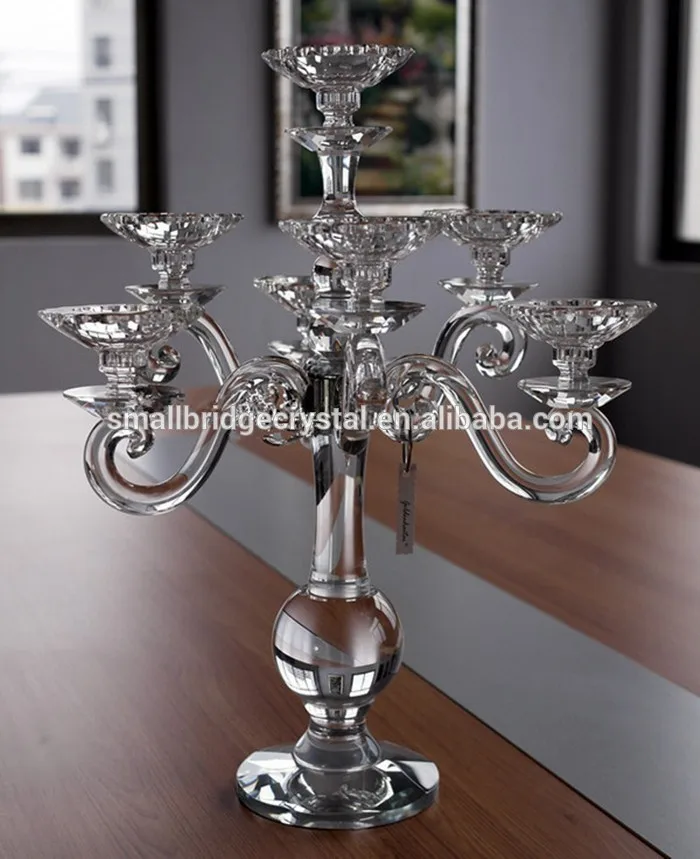 product decoration crystal wrought iron candlestick for wedding centerpiece-21