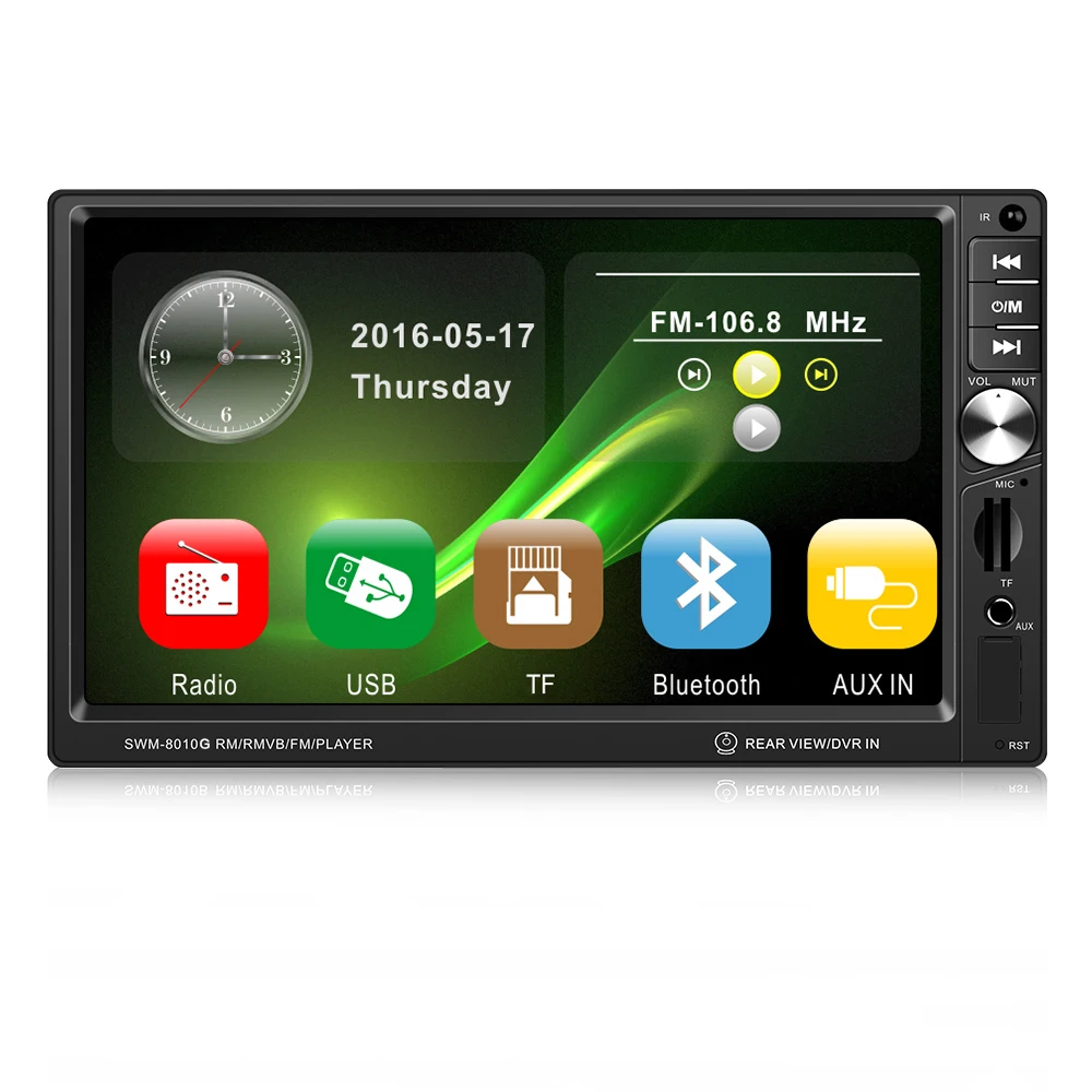 7 Zoll 1 DIN Autoradio MIT GPS Navigation 8G Europe Map Karte Multimedia Player