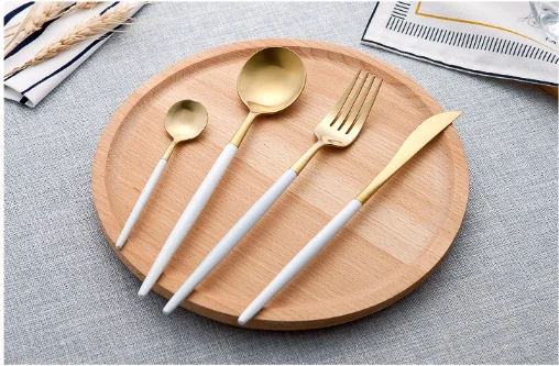 Chinabrett- 멋진 스테인레스 스틸 칼레 세트 금 검은 스테인레스 스틸 골드 칼리 12