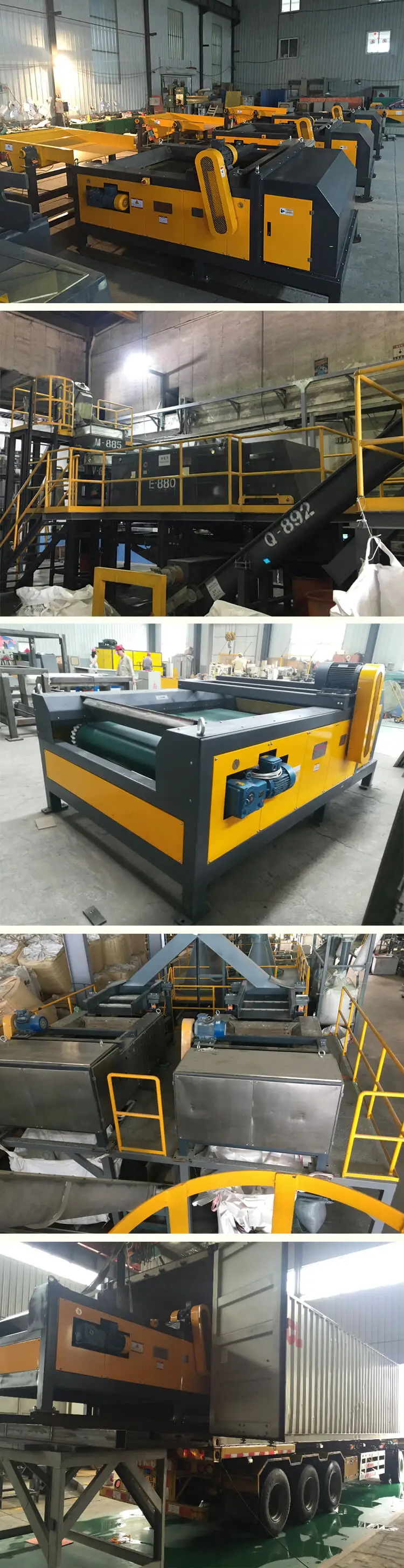 Recycling Machine Eddy Current Separator with high magnet intensity for glasses scraps containing aluminum, steel and copper