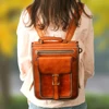 Premium Quality Vegetable Tan Leather Backpack Women Fashion Lady Leather Backpack